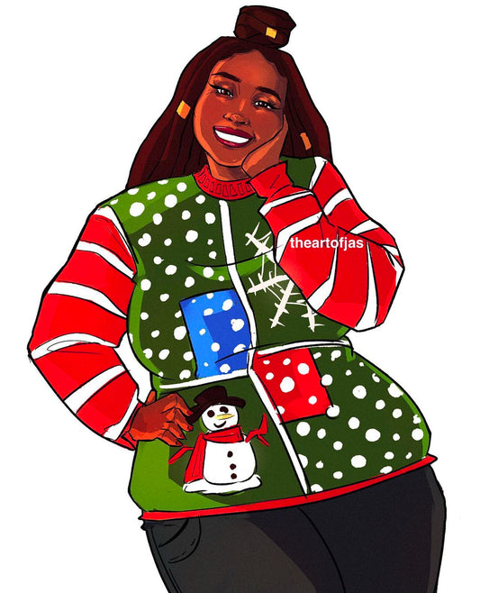 Ugly Christmas Sweater Locs (Print)